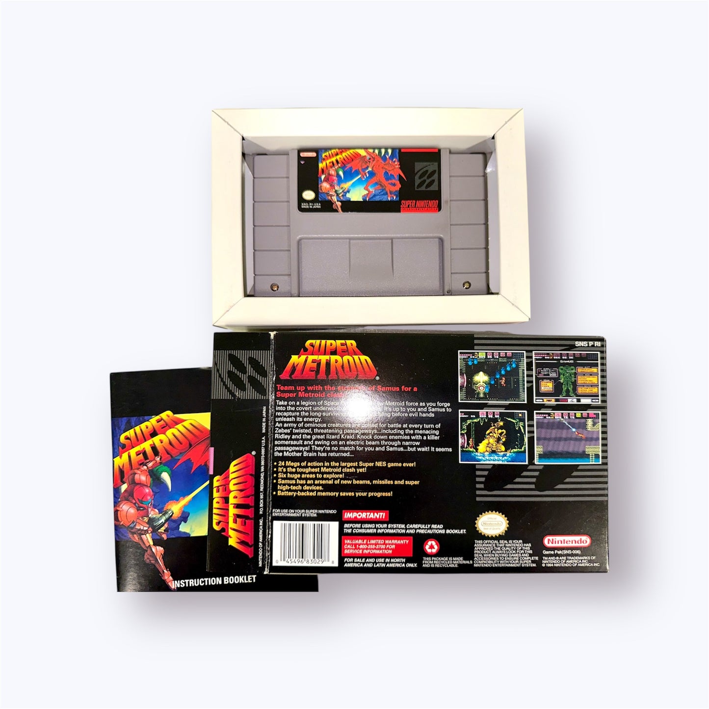 Super Metroid (Super Nintendo Entertainment System SNES, 1994) CIB