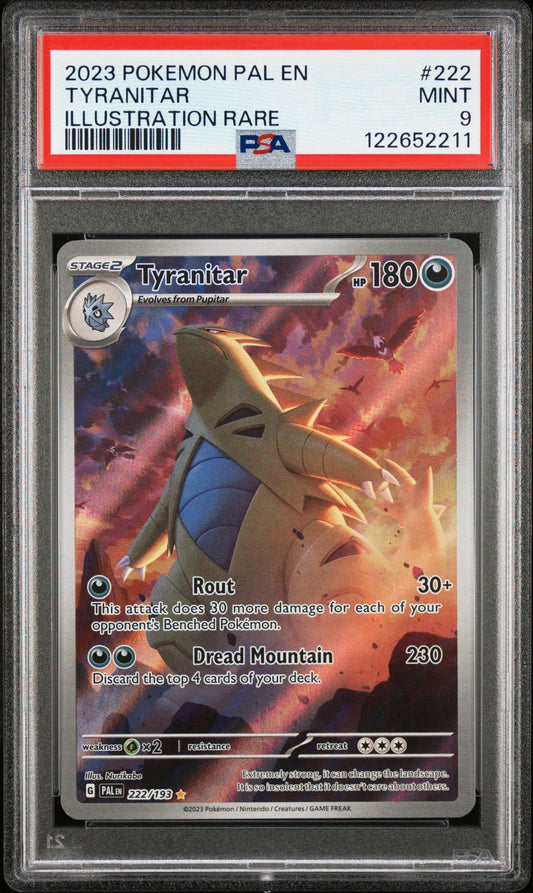 PSA 9 Tyranitar #222 - Paldea Evolved