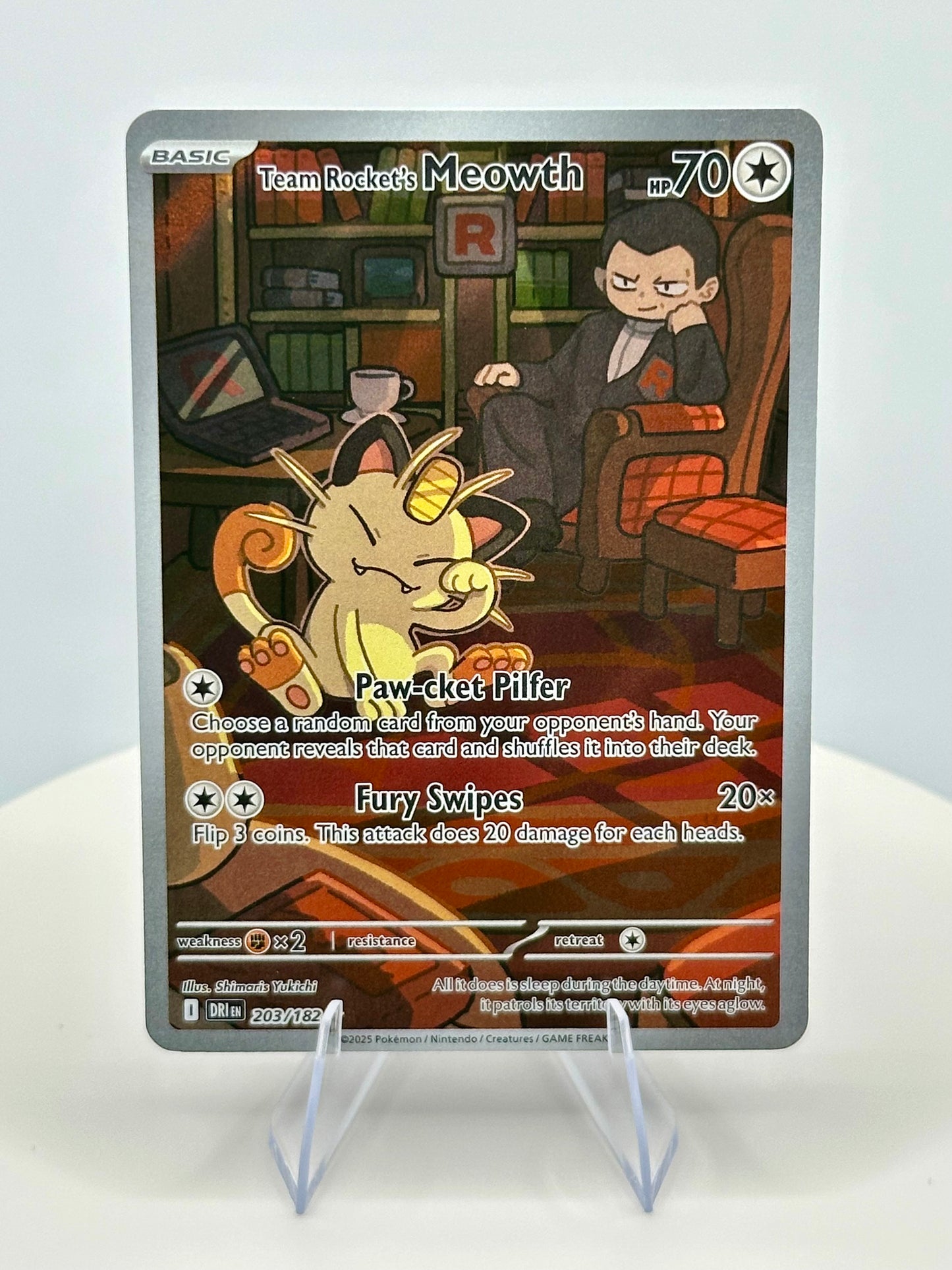 Team Rocket's Meowth - 203/182 - SV10: Destined Rivals (DRI)
