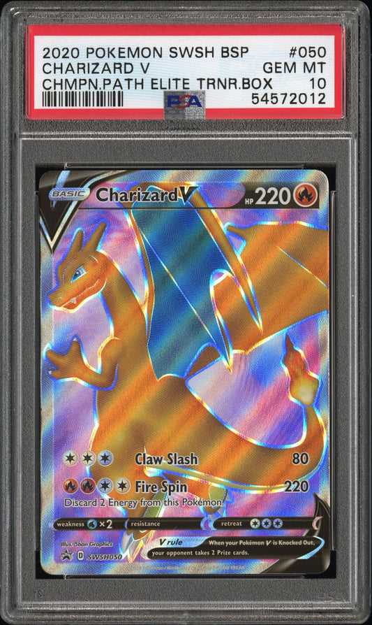 PSA 10 Charizard V #050 - Champion’s Path ETB Promo