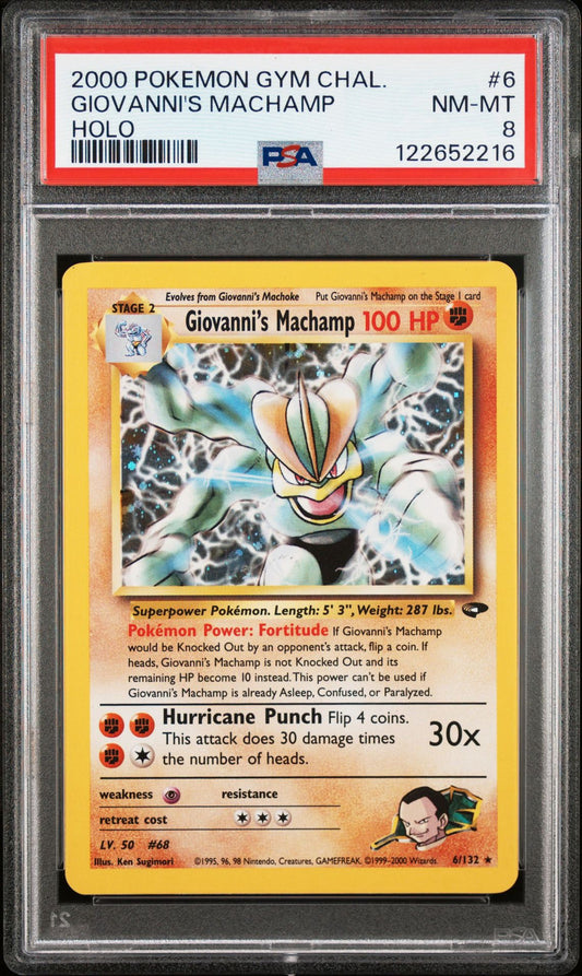 PSA 8 Giovanni’s Machamp #6 - Gym Challenge
